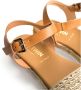 Twinset Glitter Enkelband Sandalen Brown Dames - Thumbnail 5