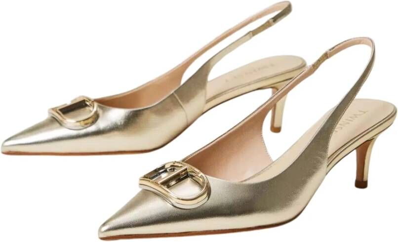 Twinset Grijze Platte Slingback Schoenen Gray Dames