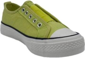 Twinset Groene Canvas Sneakers met Geborduurd Logo Green Dames