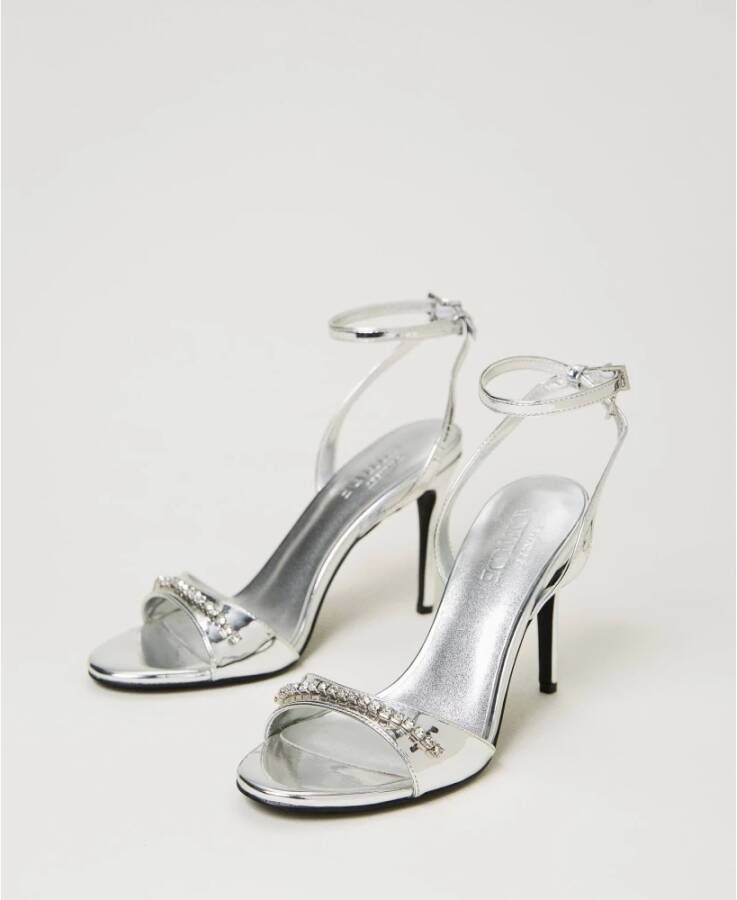 Twinset Hoge hak sandalen met strass Gray Dames