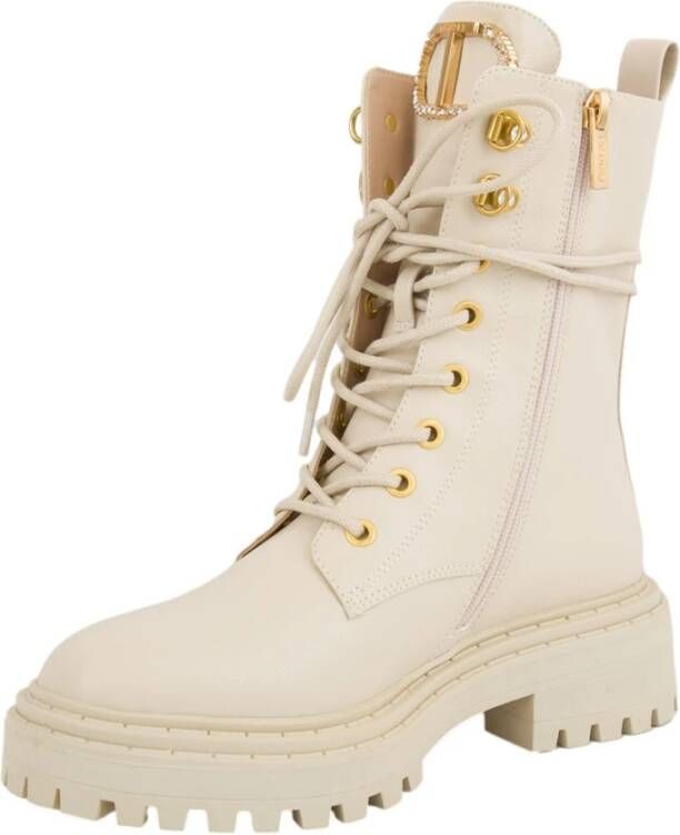 Twinset Ivoor Amfibische Stijlvolle Mode Schoenen White Dames