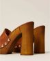 Twinset Leren Plateau Sandaal Brown Dames - Thumbnail 3