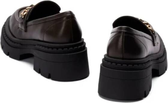 Twinset Loafers met Ovale T-klem en rubberen zool Brown Dames