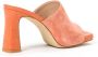 Twinset Perzik Suede Muiltjes met Uitlopende Hak Orange Dames - Thumbnail 2