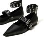 Twinset Platte Zwarte Eco-Leren Gesp Schoenen Black Dames - Thumbnail 2