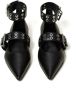 Twinset Platte Zwarte Eco-Leren Gesp Schoenen Black Dames - Thumbnail 4