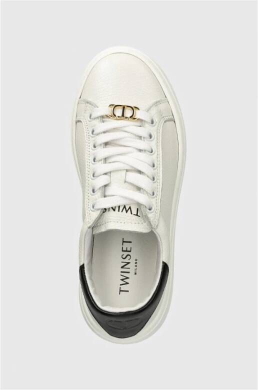 Twinset Retro Platform Sneakers Contrastkleur White Dames