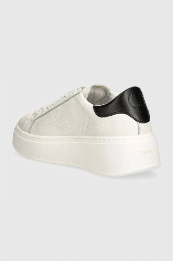 Twinset Retro Platform Sneakers Contrastkleur White Dames