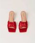 Twinset Elegante Knoopdetail Hakken Muiltjes Red Dames - Thumbnail 5