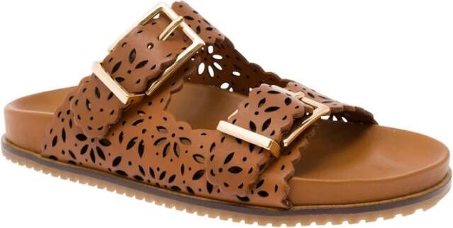 Twinset Sliders Brown Dames