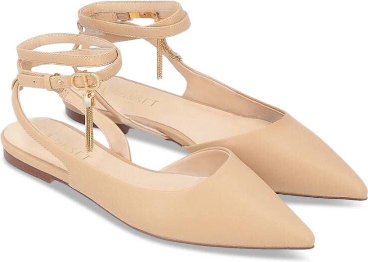 Twinset Vegan Ballerina Schoenen Nude Kleur Beige Dames