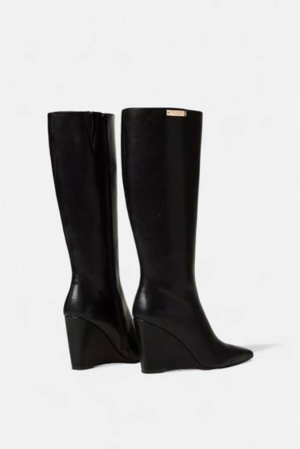 Twinset Wedge laarzen van imitatieleer Black Dames