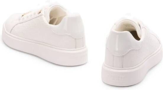 Twinset Witte leren sneakers met 3 cm zool White Dames