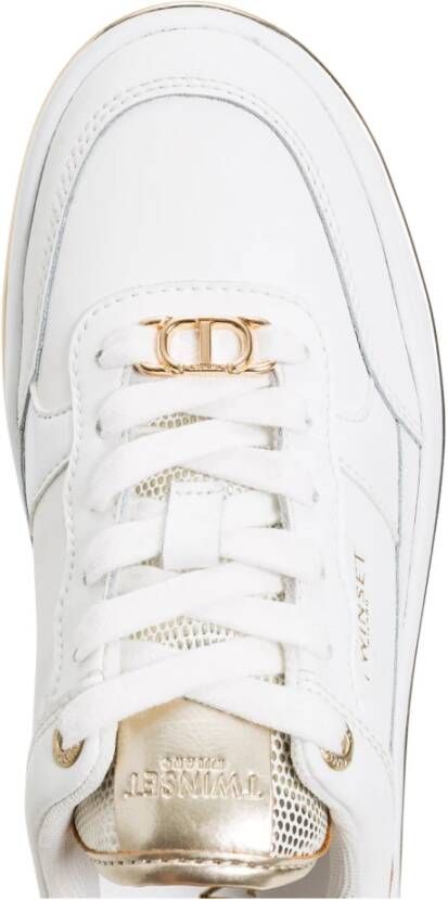 Twinset Witte Logo Sneakers White Dames