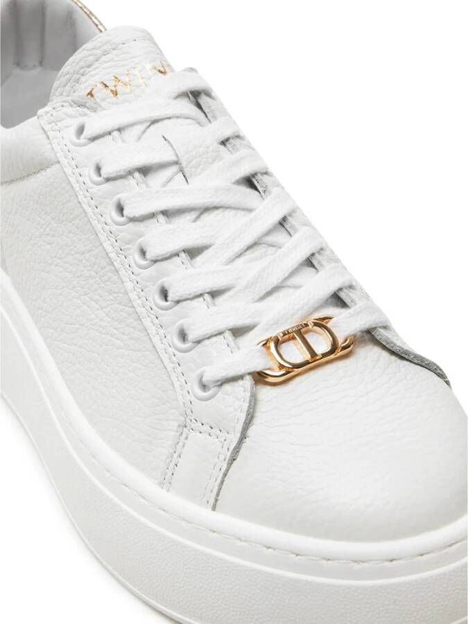 Twinset Witte Veterschoenen White Dames