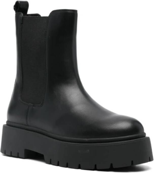 Twinset Zwarte Chelsea boots met rubberen zool Black Dames