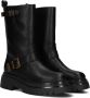 Twinset Zwarte Enkelboots met Gouden Accenten Black Dames - Thumbnail 7