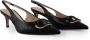 Twinset Zwarte leren slingback hakken Black Dames - Thumbnail 3