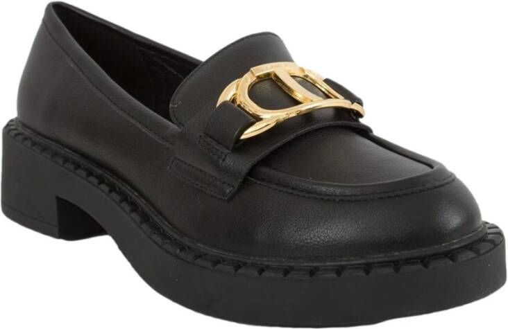 Twinset Zwarte Loafer Schoen Black Dames