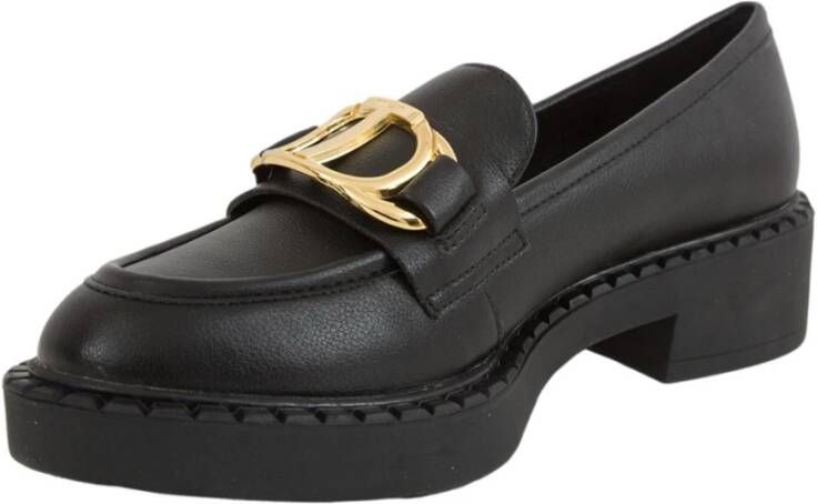 Twinset Zwarte Loafer Schoen Black Dames