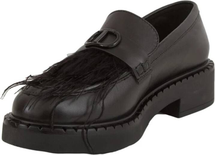 Twinset Zwarte Loafer Schoenen Black Dames