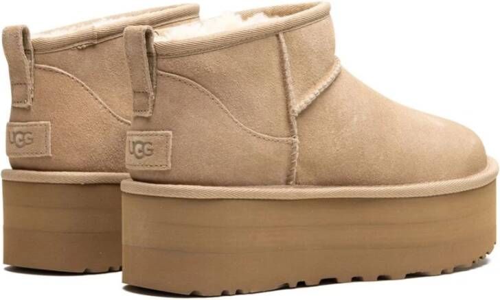 Ugg Beige Classic Ultra Mini Laarzen Beige Dames