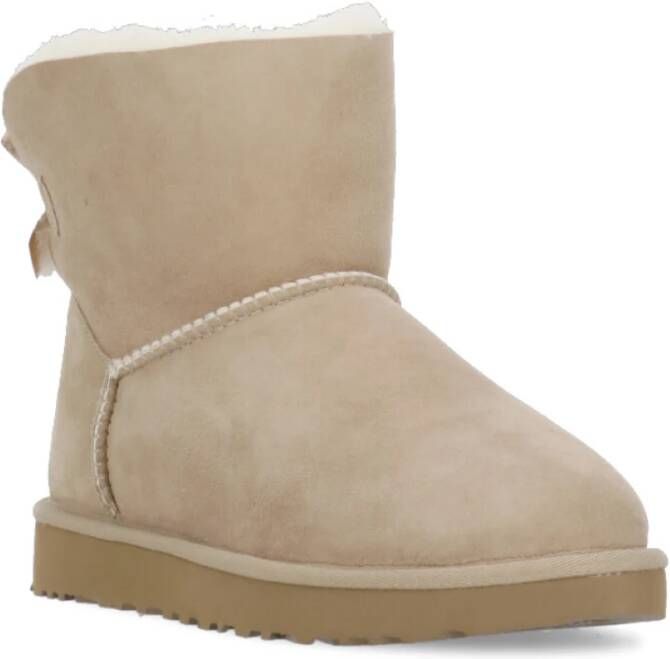 Ugg Beige Shearling Laarzen met Achterstrik Beige Dames