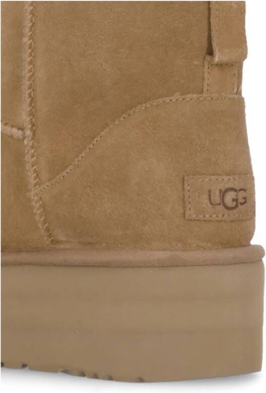 Ugg Beige Suède Enkellaarzen voor Vrouwen Beige Dames