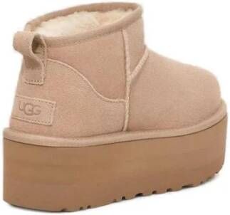 Ugg Beige Suède Laarzen Herfst Winter Collectie Beige Dames