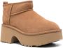 Ugg Beige Suède Laarzen met Naad Details Beige Dames - Thumbnail 4