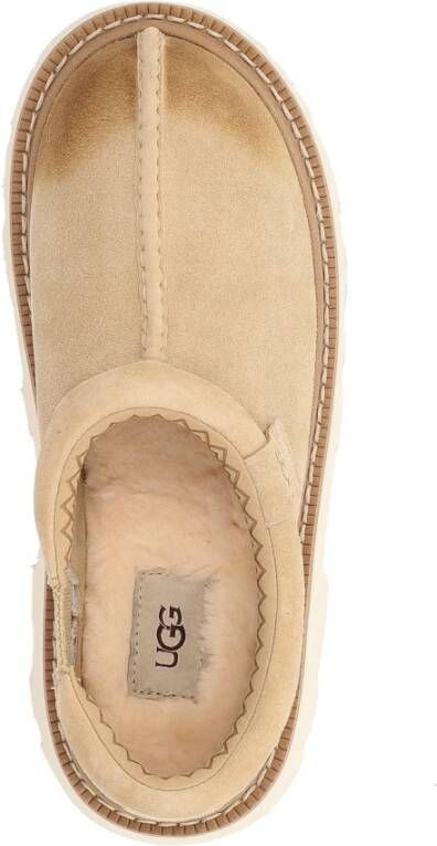 Ugg Beige Suède Lug Sabot Pantoffel Beige Heren