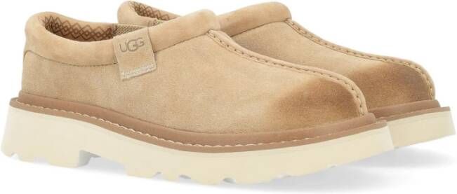 Ugg Beige Suède Lug Sabot Pantoffel Beige Heren