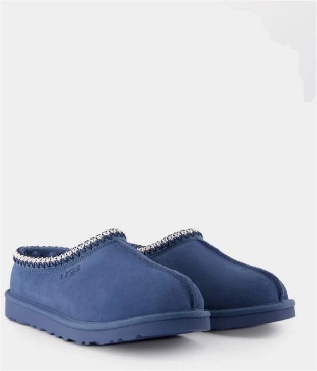 Ugg Blauwe Leren Shearling Muiltjes Blue Heren