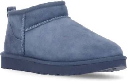 Ugg Blauwe Suède Shearling Enkellaarzen Blue Dames