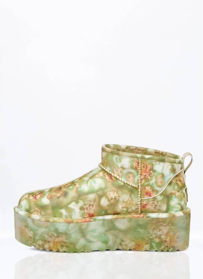 Ugg Bloemenmotief Plateau laarzen Green Dames