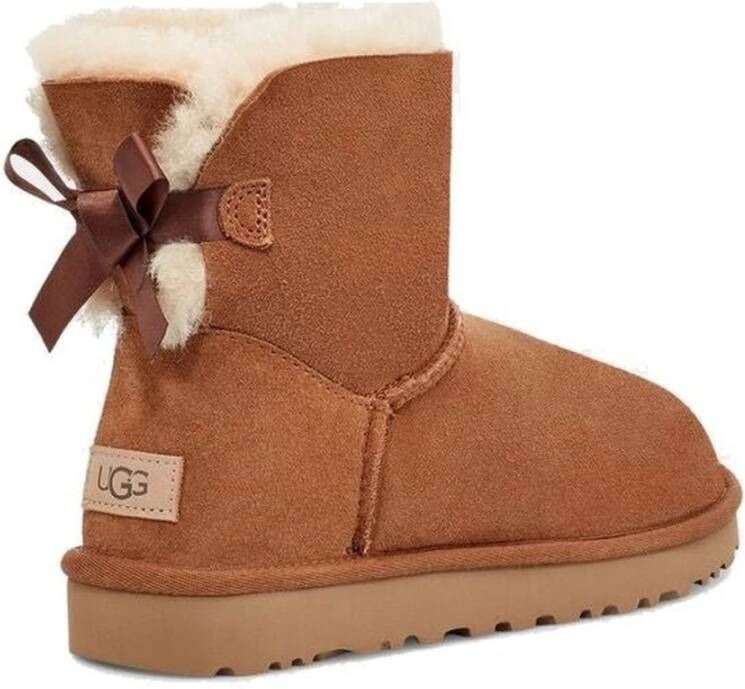 Ugg Bruine Boog Enkellaarzen Bruin Dames