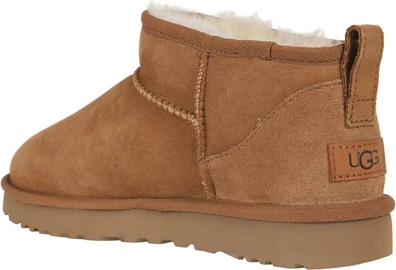 Ugg Bruine Enkellaarzen Stijlvol Beige Dames