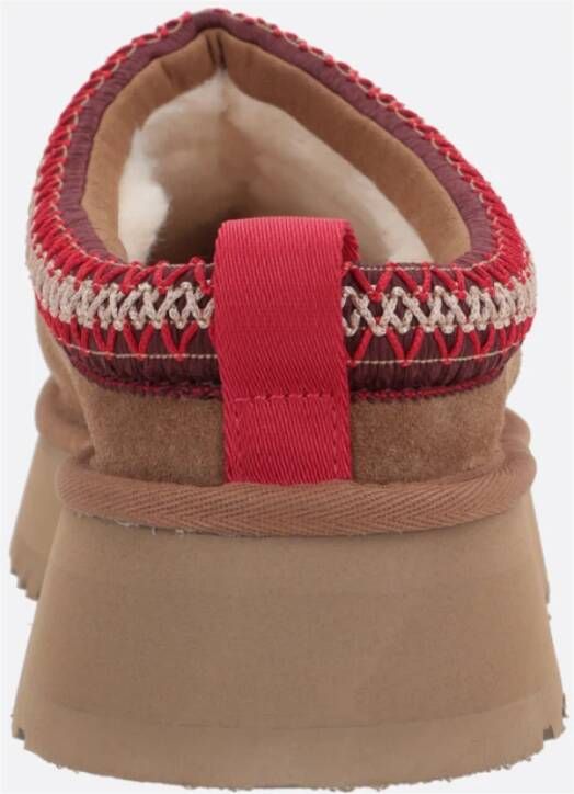 Ugg Bruine Suède Sandalen met Plateau Brown Dames