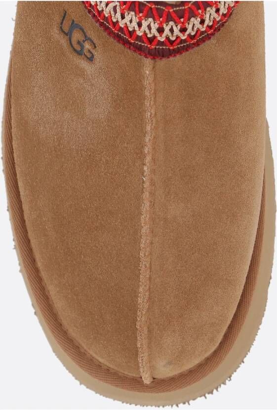 Ugg Bruine Suède Sandalen met Plateau Brown Dames