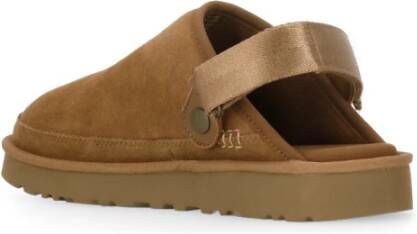 Ugg Bruine Leren Sandalen met Klittenbandsluiting Brown Heren