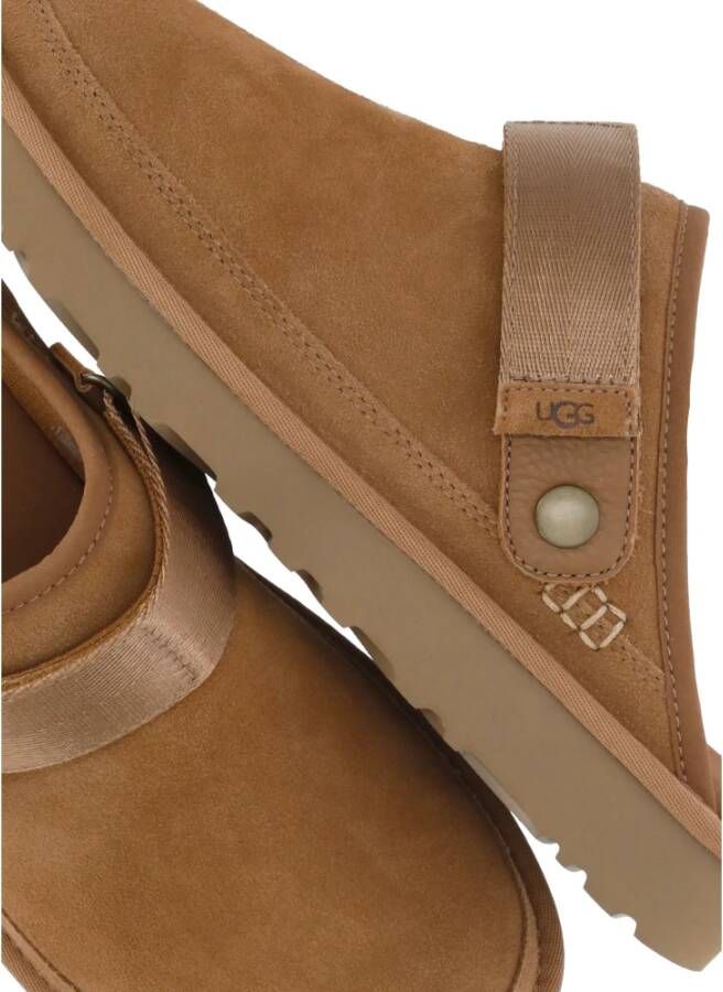 Ugg Bruine Leren Sandalen met Klittenbandsluiting Brown Heren