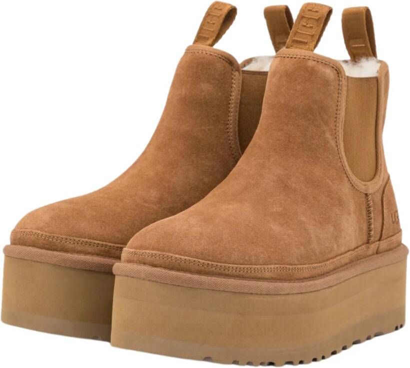 Ugg Bruine Plateau Platte Schoenen Brown Dames