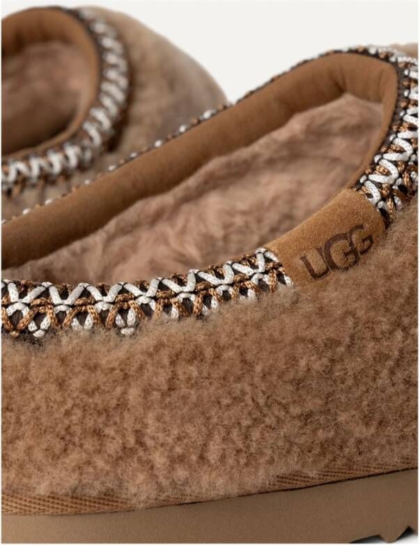 Ugg Bruine Schapenvacht Pantoffels Tasman Maxi Curly Brown Dames