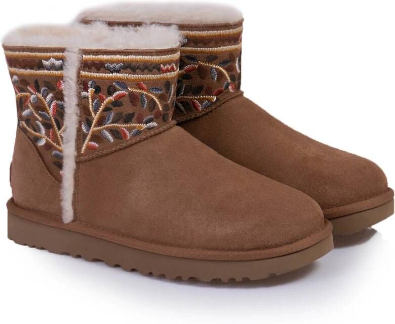 Ugg Bruine Suède Enkellaarzen Brown Dames