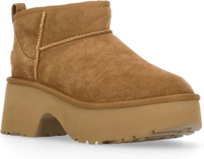 Ugg Bruine Suède Enkellaarzen Brown Dames