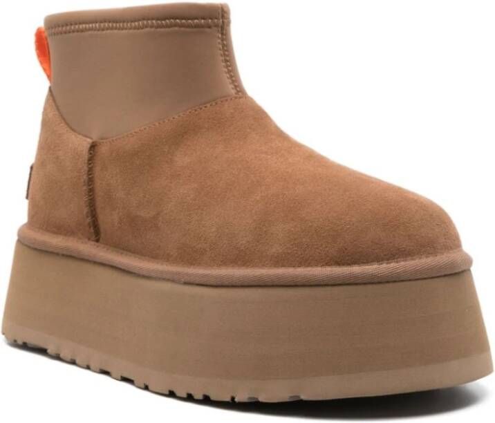 Ugg Beige Suède Enkellaarzen Beige Dames