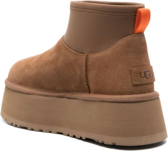 Ugg Beige Suède Enkellaarzen Beige Dames