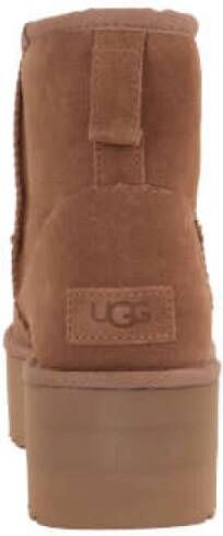 Ugg Bruine Suède Flatform Laarzen met plush™ Brown Dames