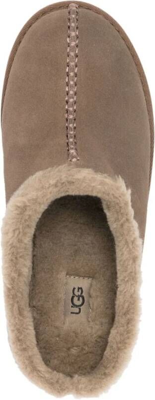 Ugg Bruine Suède Muiltjes met Faux-Fur Voering Brown Dames