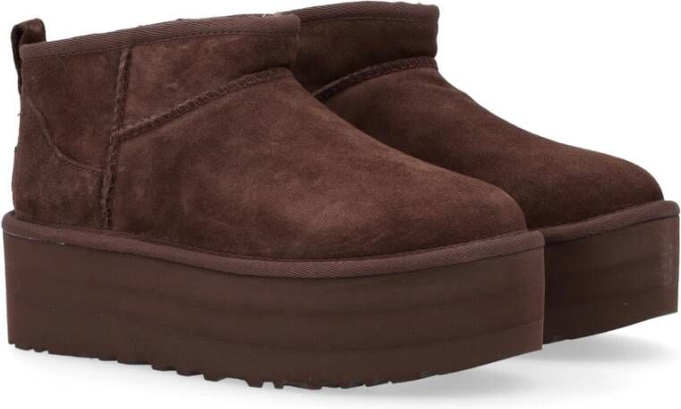 Ugg Bruine Ultra Mini Platform Laars Brown Dames